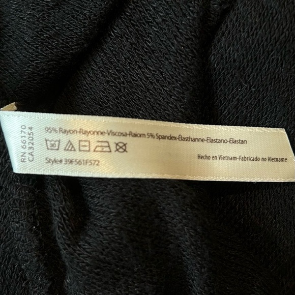 Free People Intimately Weekend Layering Long Sleeve Tee Black Knit Size Small - Picture 10 of 11